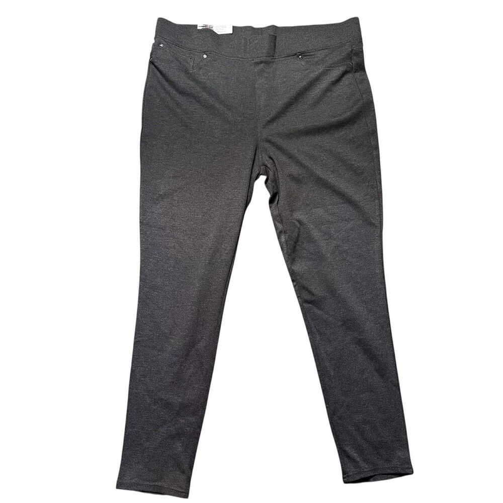 Seven7 Womens XXL Pull On Ponte Leggings Gray Skinny Stretch Pants EUC